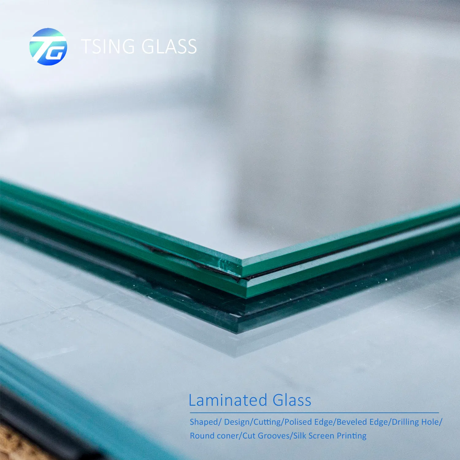 Tempered Clear Laminated Glass for Banisters Fence Windows Glass Railing