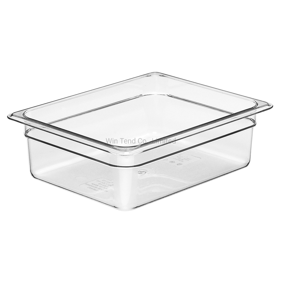 Hot Sale BPA Free Certificate Transparent Plastic Restaurant Kitchen 1/6 Size Gastronorm Tray