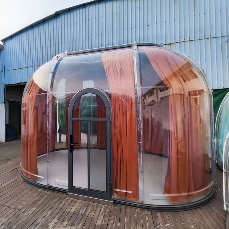 Outdoor Potlucks Transparent Bubble Tent House Restaurant Seats 4 to 6 People with Inflatable Domes