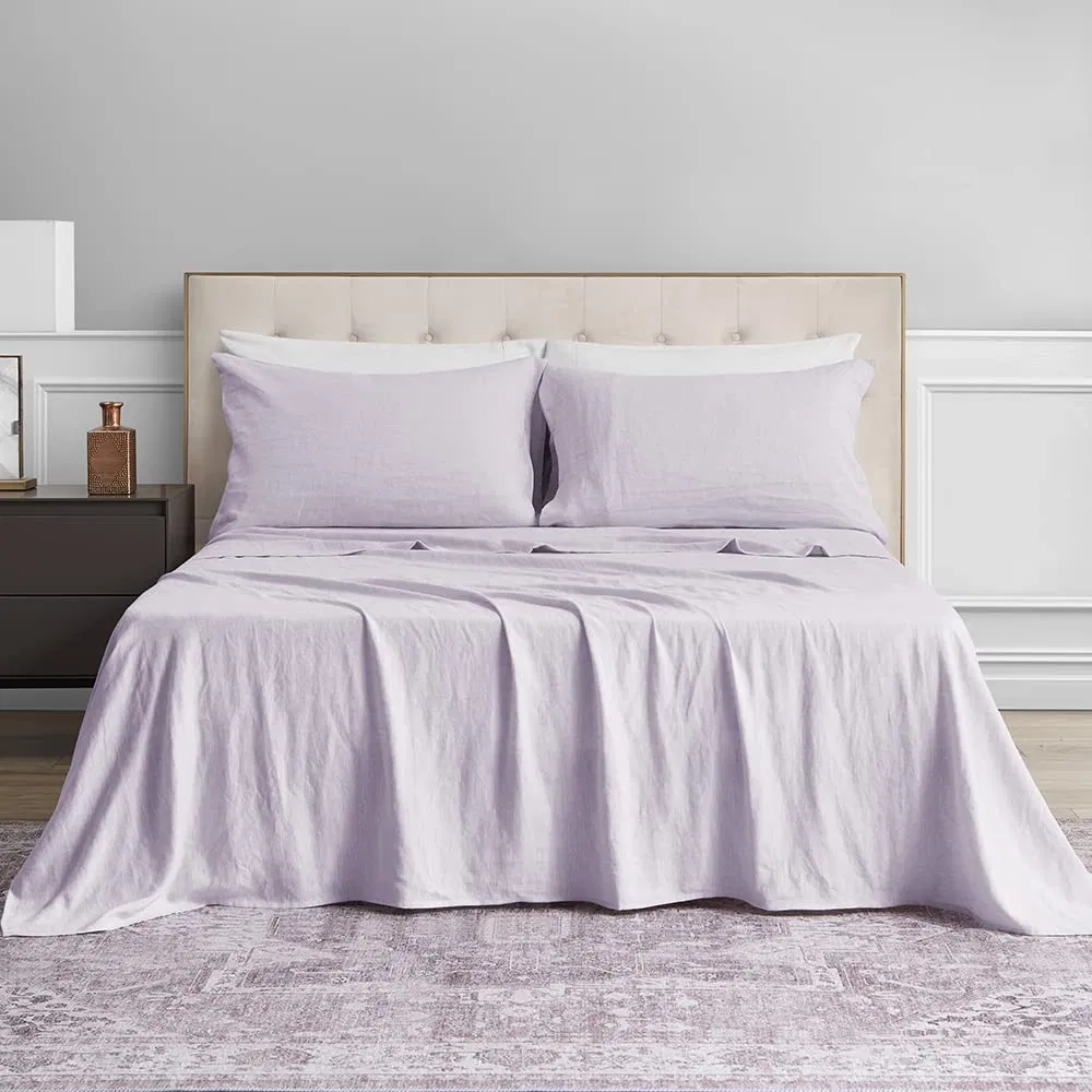 Home Textile Flax Linen Pillow Case Duvet Cover Set Stone Washed Home Hotel Soft Quilts Linen Bedding Set