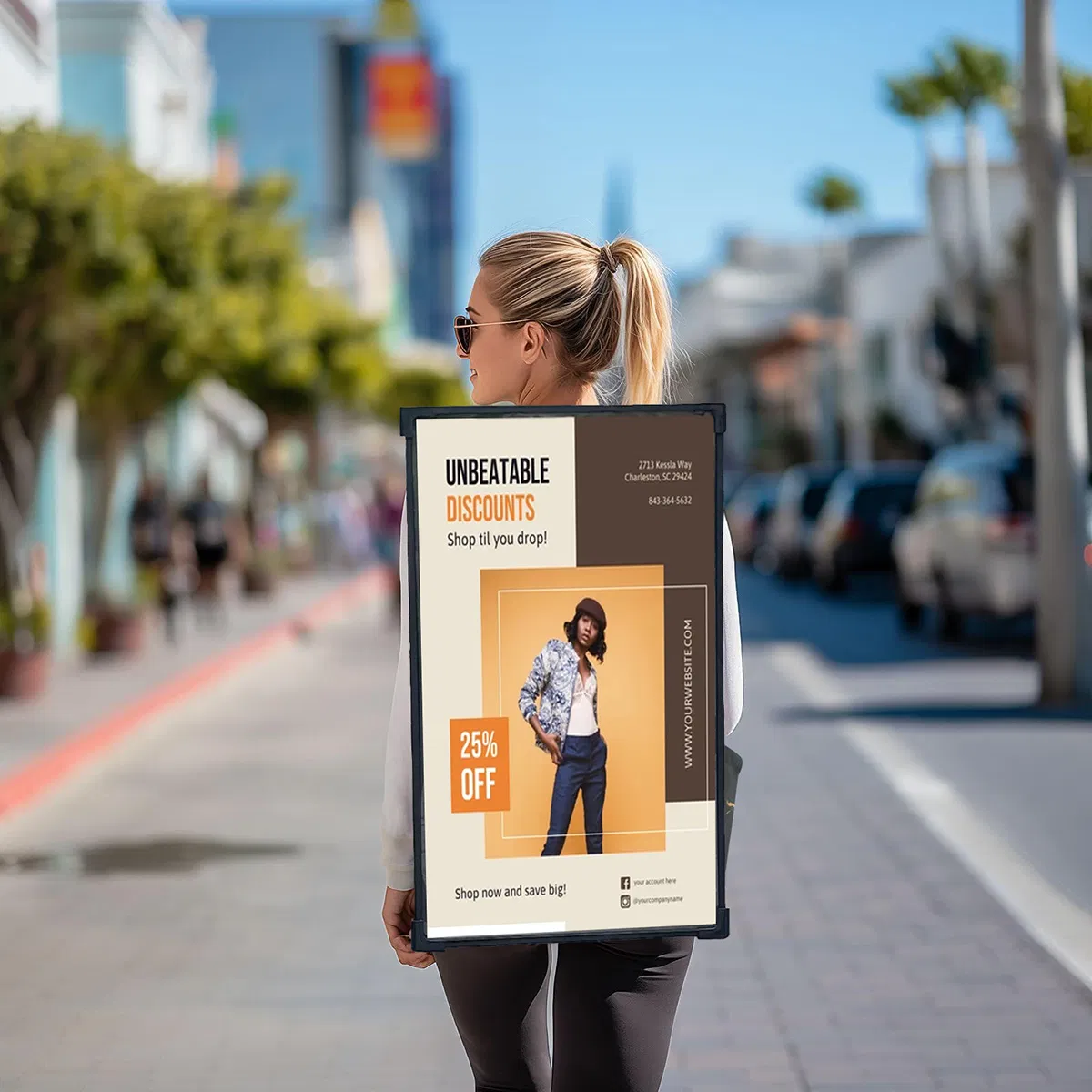 Hot Selling 21.5 / 32 Inch LED LCD Backpack Banner Advertising Signage Exhibition Stand Display Digital Advertising Player Human Walking LCD Display Billboard