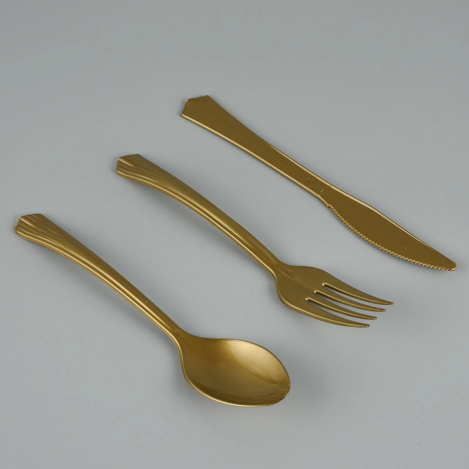 Wholesale Party Decoration Glitter Transparent Plastic Disposable Cutlery Set for Party Dinner