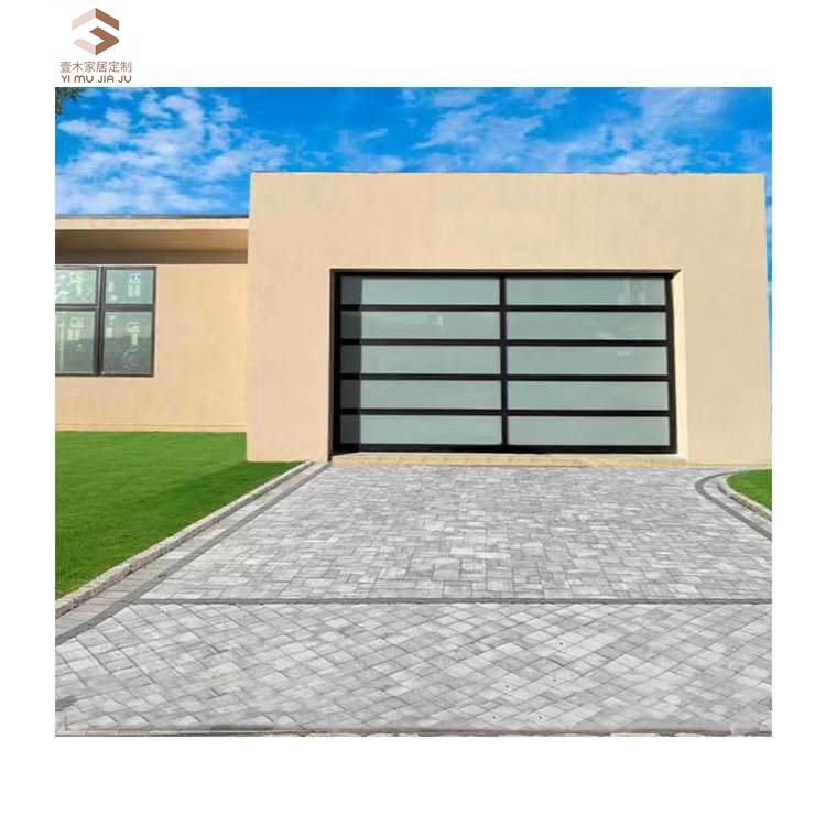 Modern Design Garage Door Control Tempered Glass Garage Door Aluminium Vertical Bifold Garage Doors for House and Villa