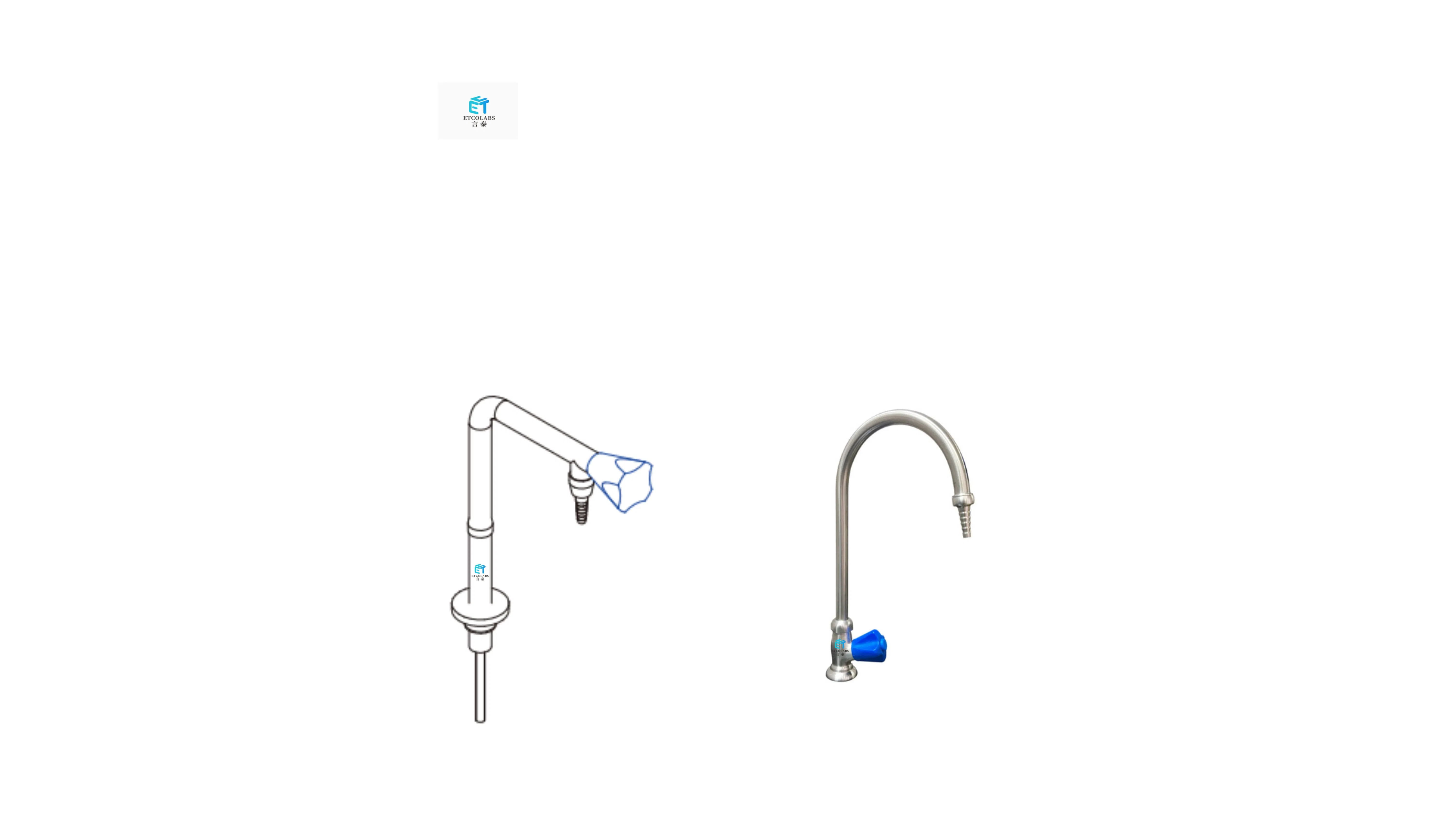 Лабораторный кран из нержавеющей стали с одним выходом