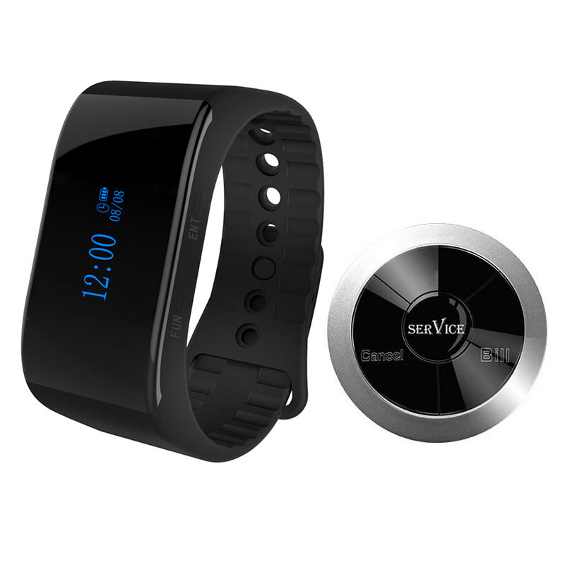 Wireless Waiter Calling Waitress Paging Watch Pager System