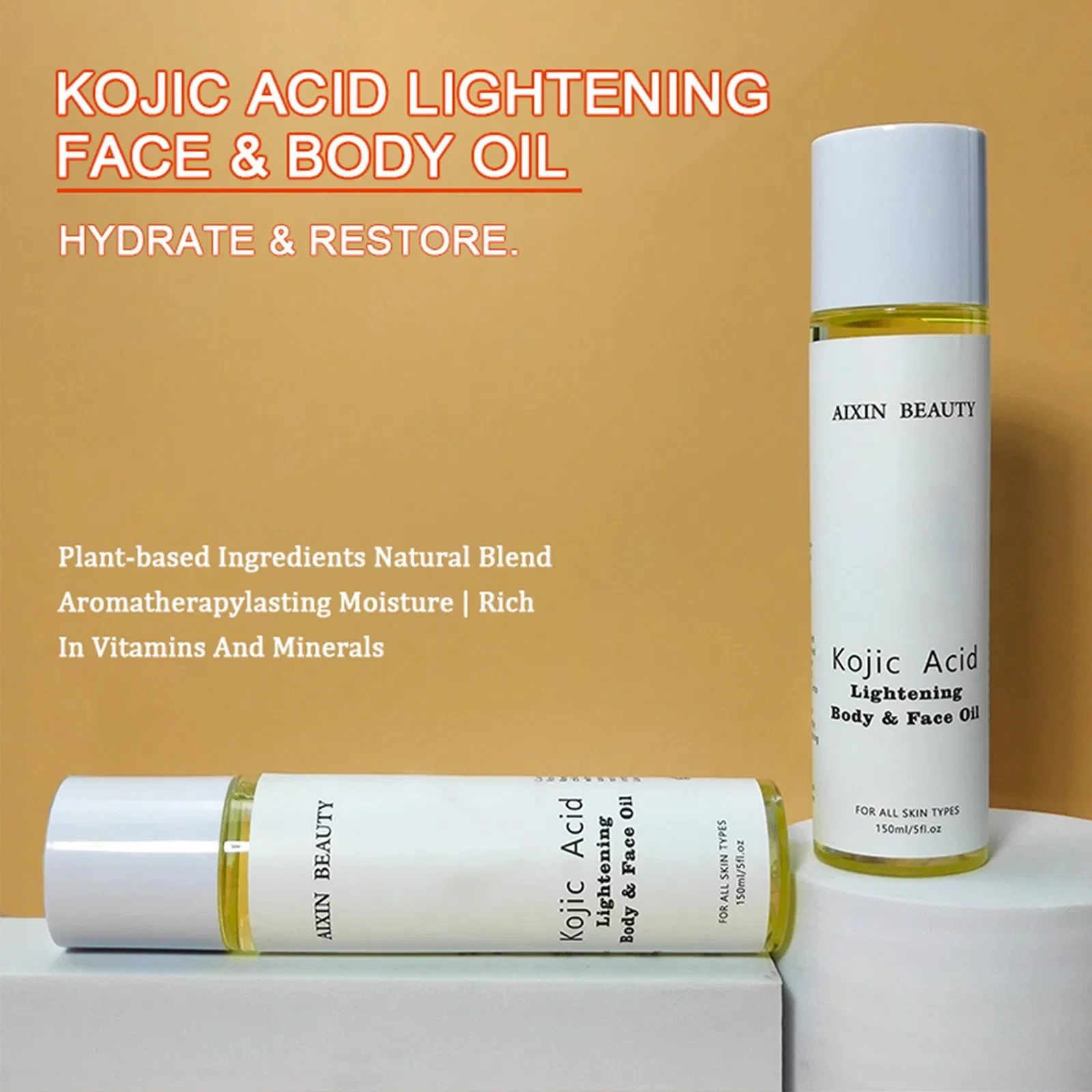 Beauty Cosmetics Skin Care Nourish The Skin Kojic Acid Lightening Body and Face Oil