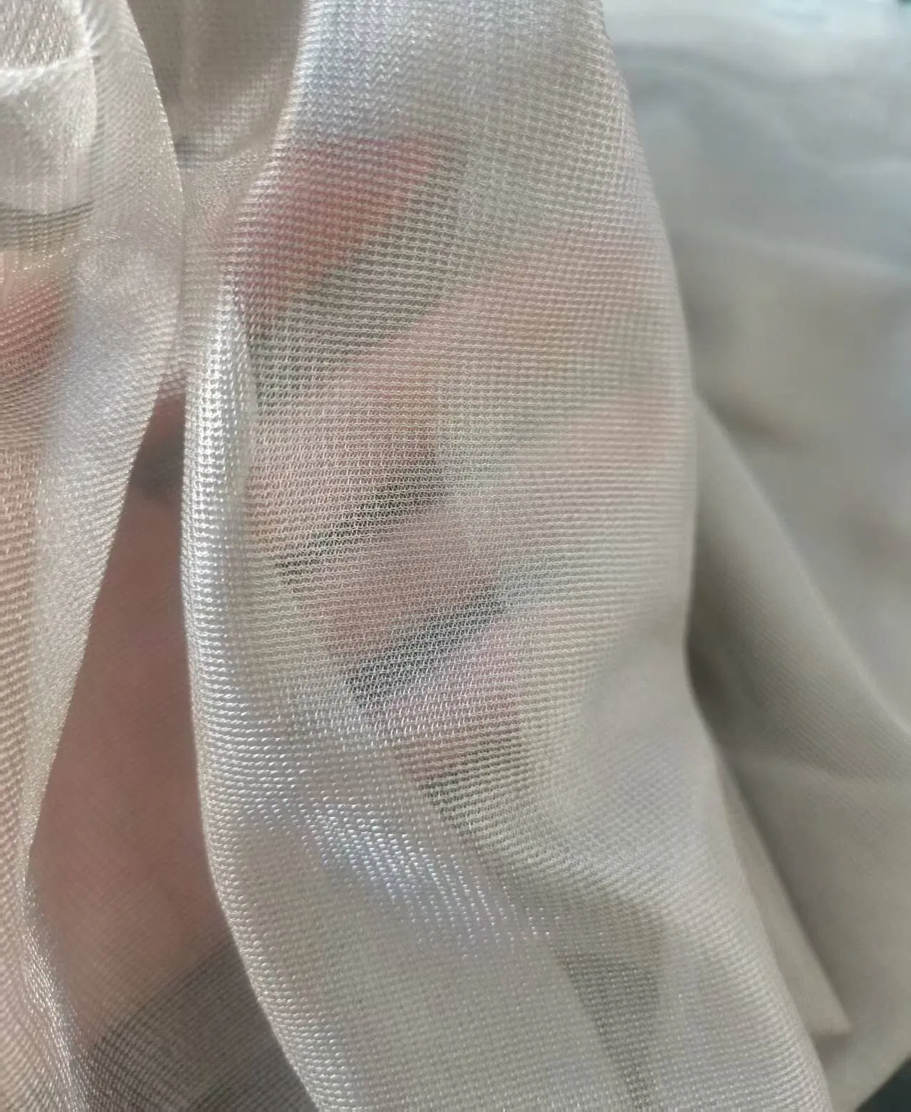 100% Emf Blocking RF Shielding Canopy Mosquito Net Silver Mesh Fabric
