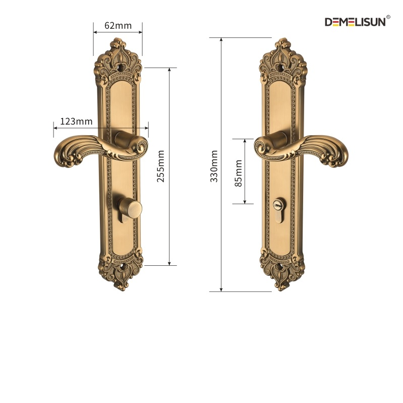 Zinc Alloy Heavy Duty Thumb Door Lever Handle with Plate (Kry-052)