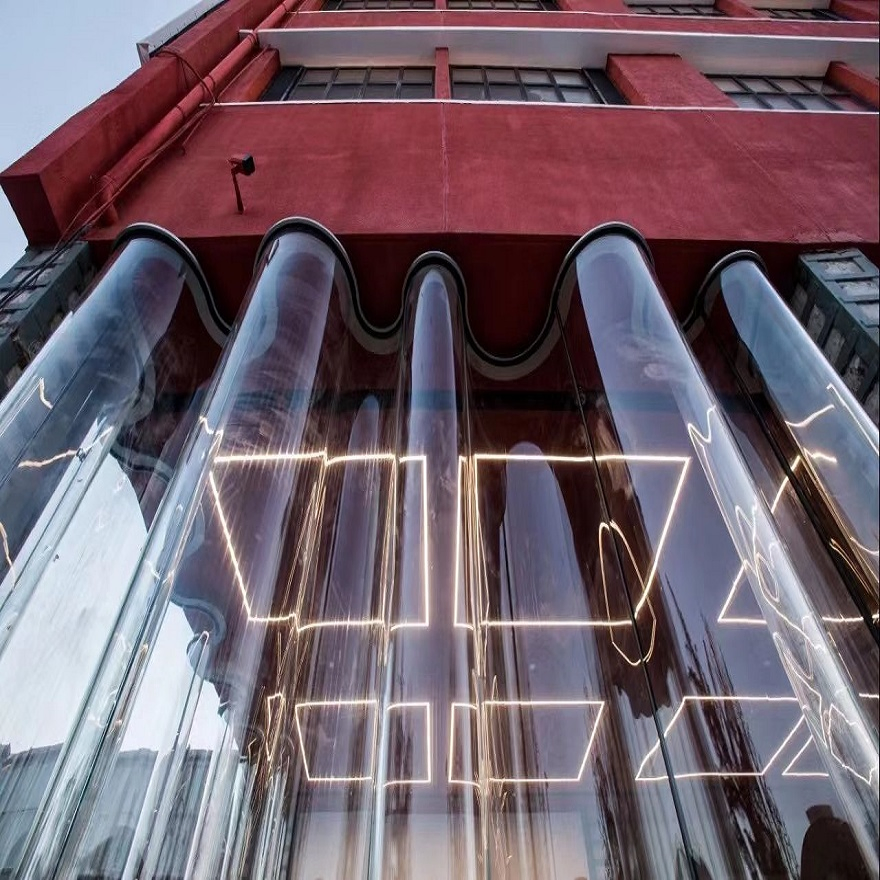 Customized Decorative Curved Tempered Float Glass for Building