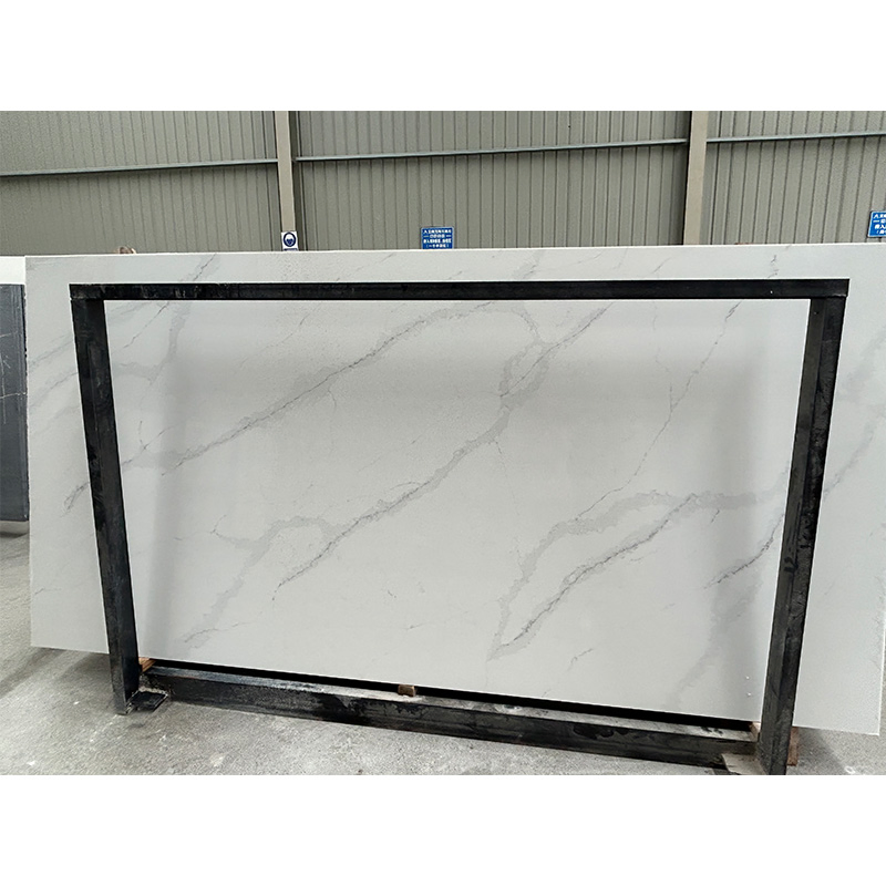 Engineered Stone Calacatta White Quartz for Countertop Slab/Tile/Flooring/Wall/Vantiy Building Materials