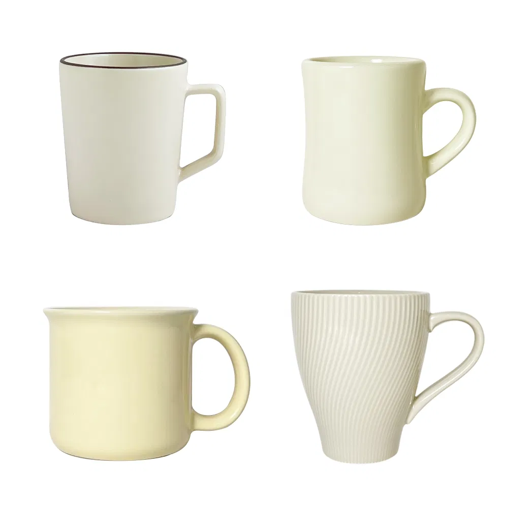 Non Traditional Form Ceramic Cup Custom Capacity Color Options Logo Customization Mug