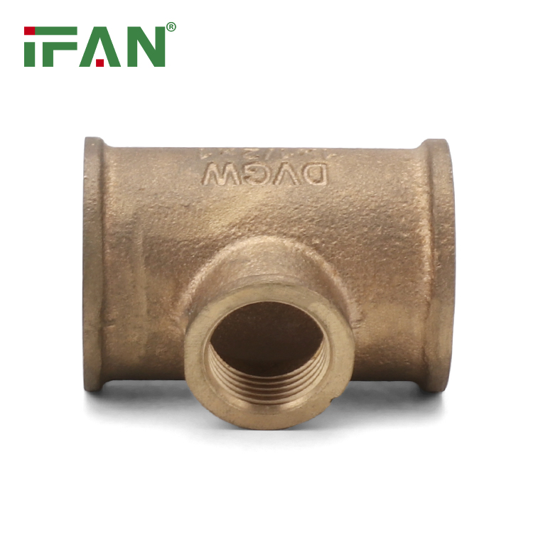 Ifan ISO15875 Reducing Tee Brass Bronze Pipe Fittings