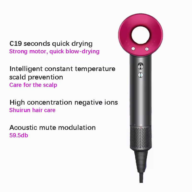 Professional Magnetic Nozzle Hair Dryer with Intelligent Heat Control Technology