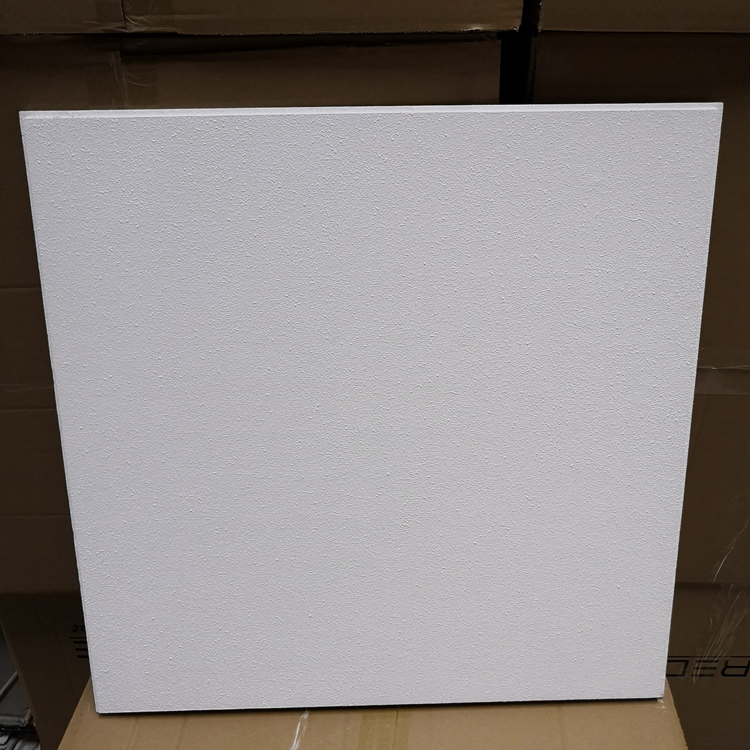 600*600mm White Surface Fiberglass Ceiling Lay in Professional with Acoustical Nrc 0.9