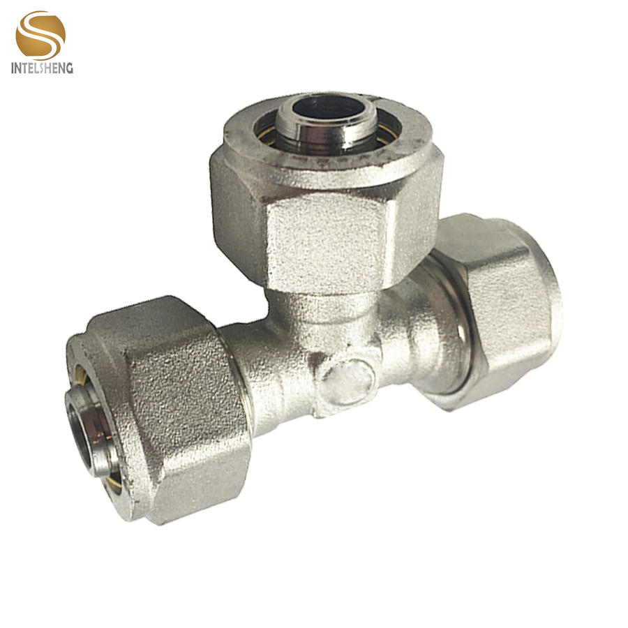 1/2 Inch Brass Compression Tee for Pex Pipe