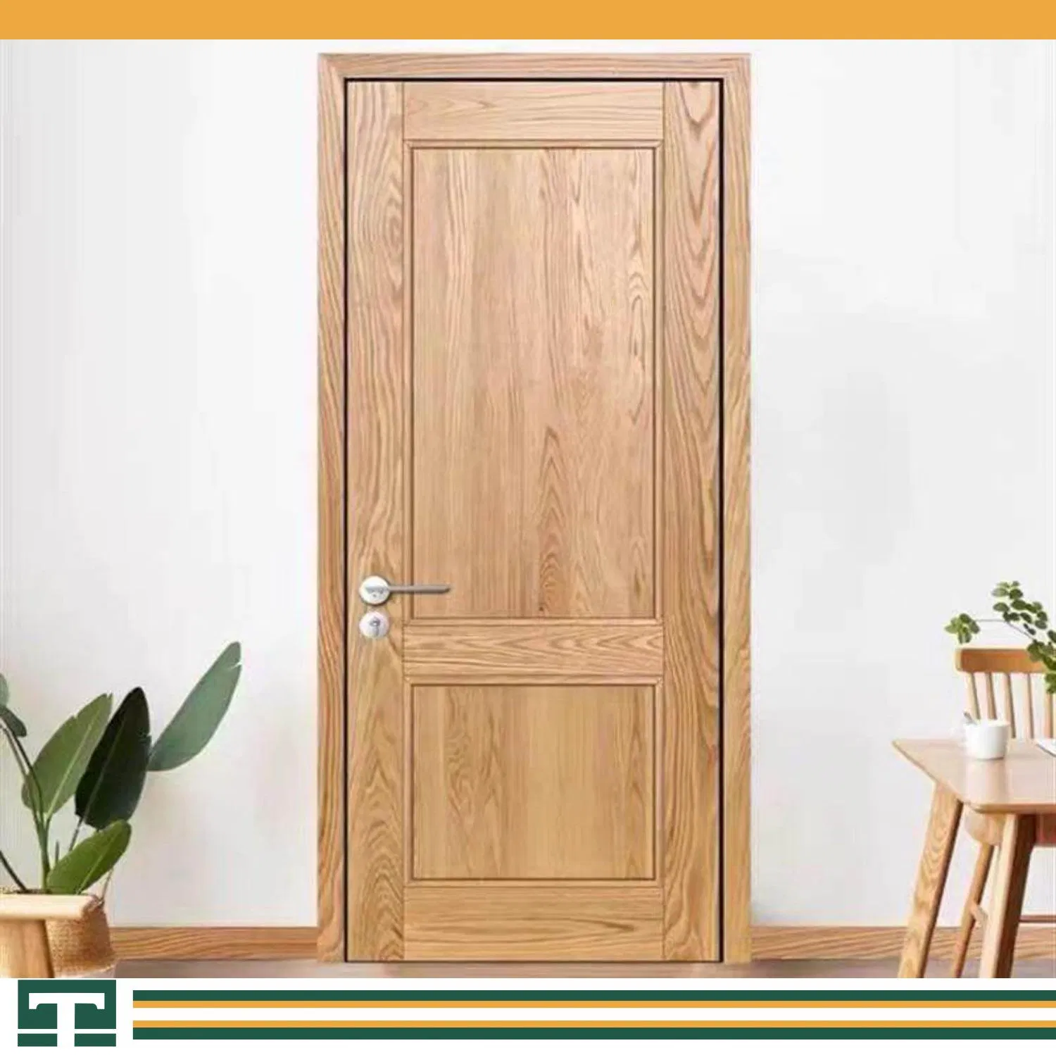 Modern Eco-Friendly Commercial Soundproof Fireproof Puertas Madera MDF Solid Wood Wooden Interior Hotel Door Various Styles & Colors