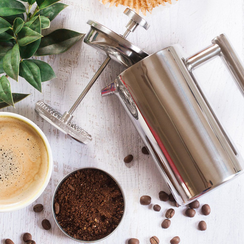 Wholesale Double-Layer French Press, Hand-Drip Coffee Maker, French Press Coffee Pot, Manual Coffee Maker