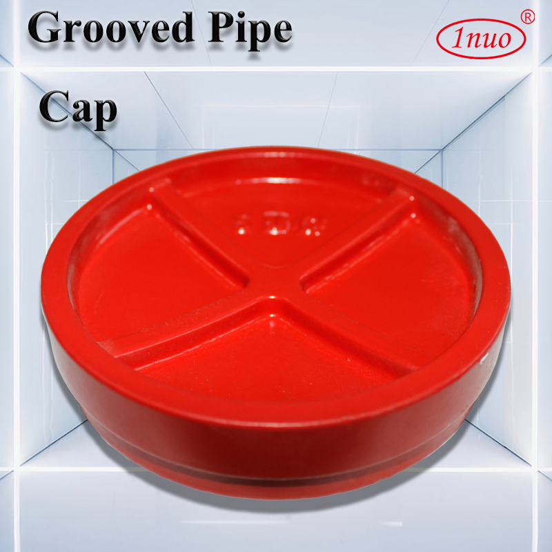 FM UL Ductile Iron Grooved Cap with Concentric Hole