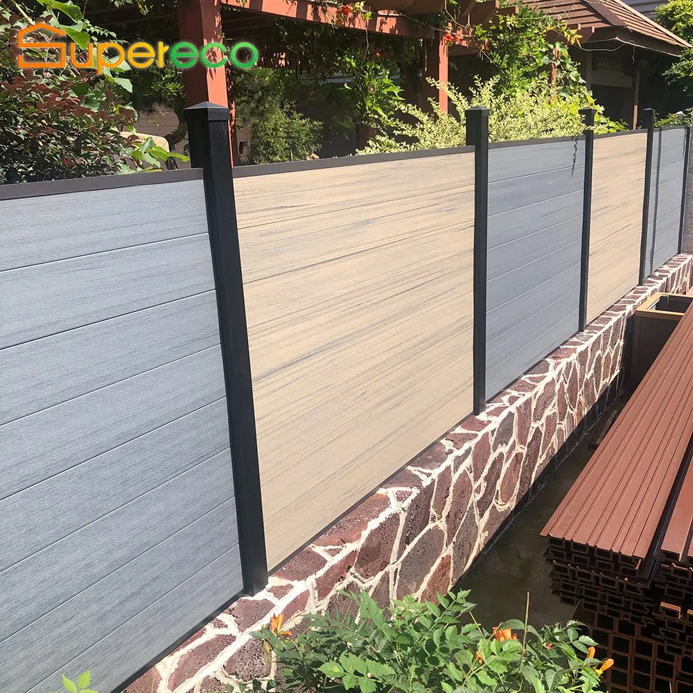 Modern Waterproof Anti UV WPC Composite Panels Fencing Outdoor Garden Fence