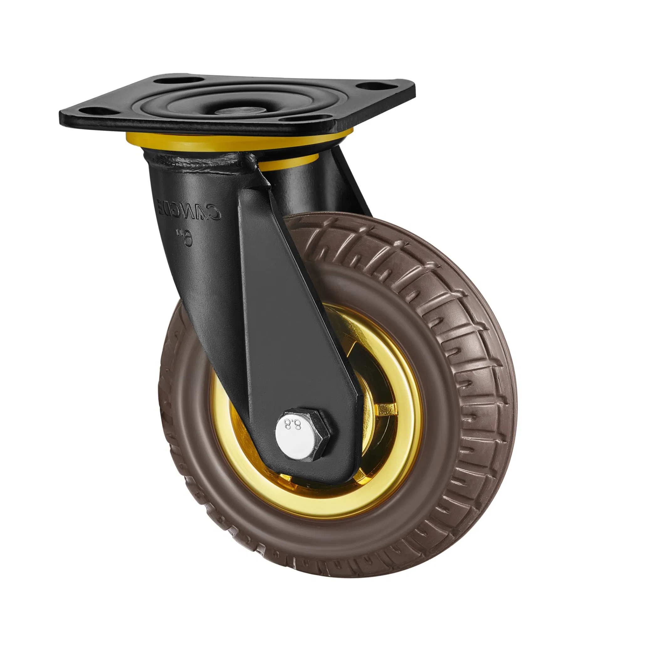 5''6''8'' Heavy Duty Caster Wheel Solid Gray Rubber Caster Industrial Trolley Castors Solid Rubber Wheel Machinery