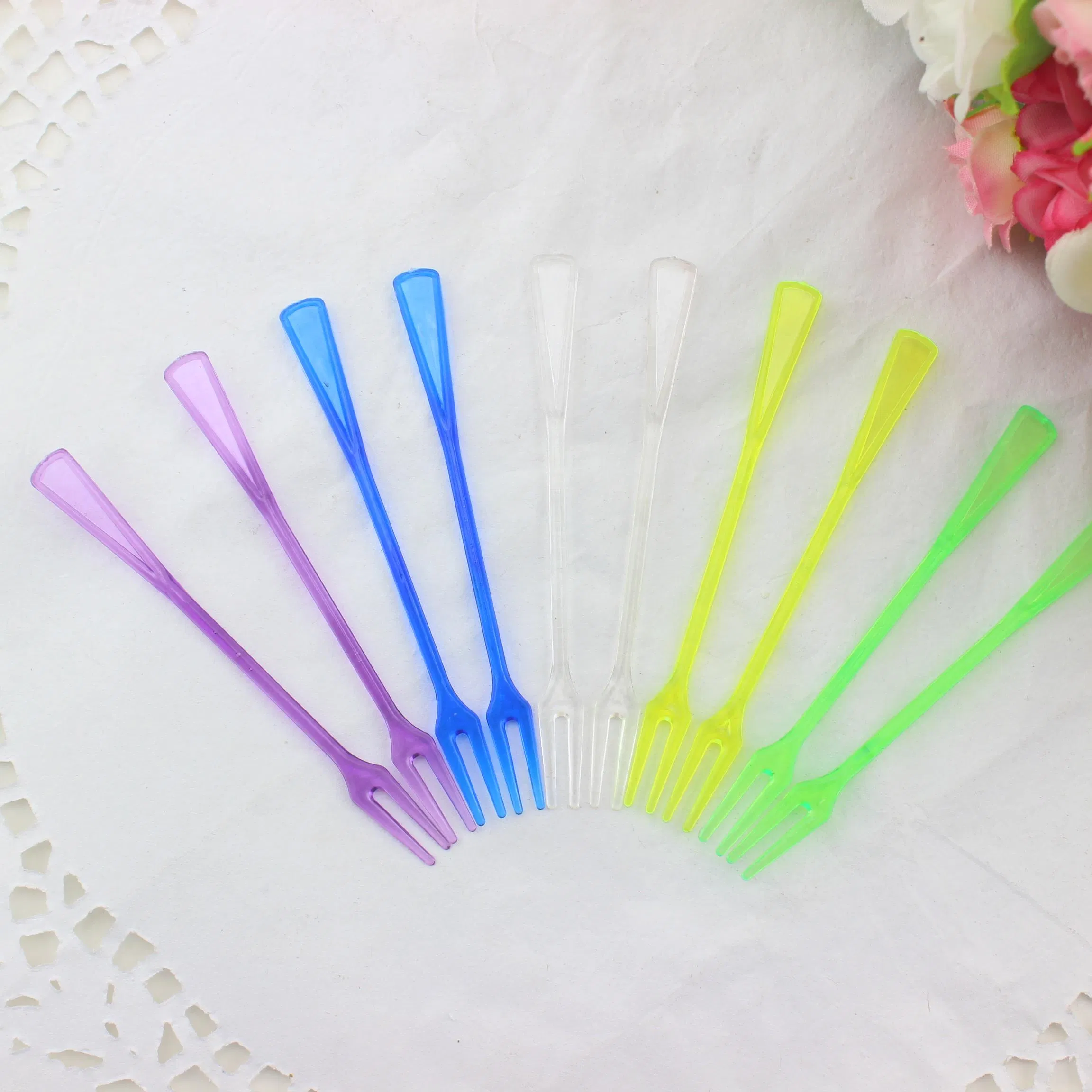 Colorful Disposable Plastic Fruit Skewers for Festive Events