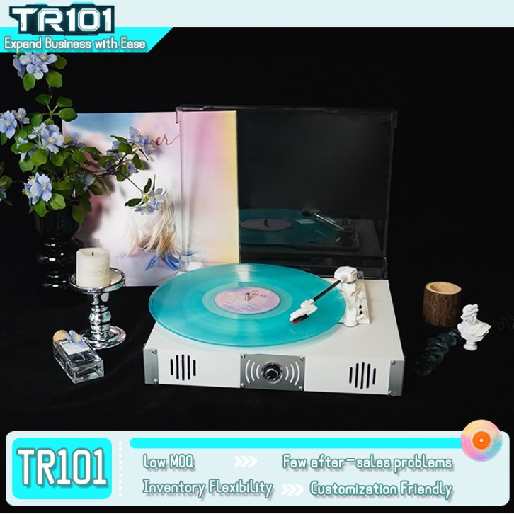 3-Speed Lp Vinyl Player Gramophone Turntable Record Player with Built in Independent Sound Cavity Speakers