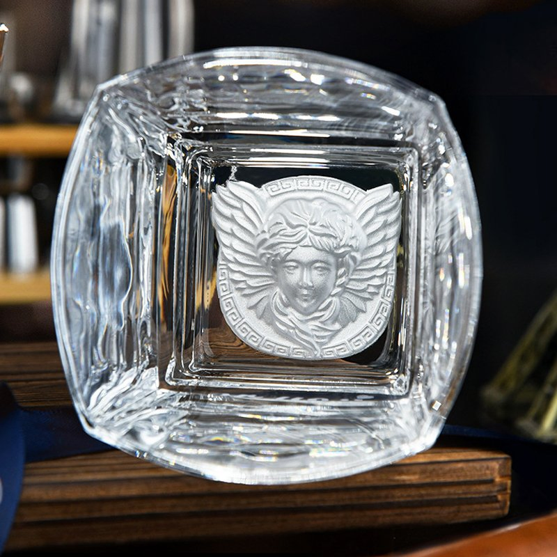 Gorgon Goddess Portrait Ice Bucket Champagne Beer Cocktail Clear Glass Bucket