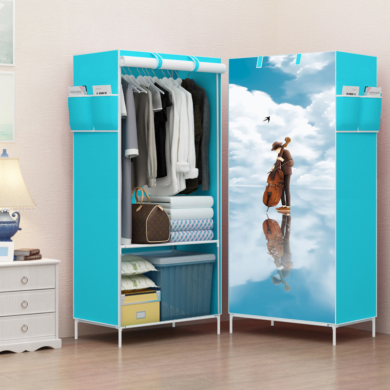 Rental Room Furniture Household Fabric Folding Cloth Ward Storage Assembly King Size Reinforcement Combination Simple Wardrobe