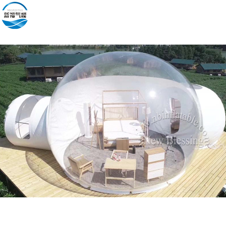 Outdoor Inflatable Bubble Tent, Inflatable Clear Bubble Lodge Tent Camping Yurt Tent for Rent