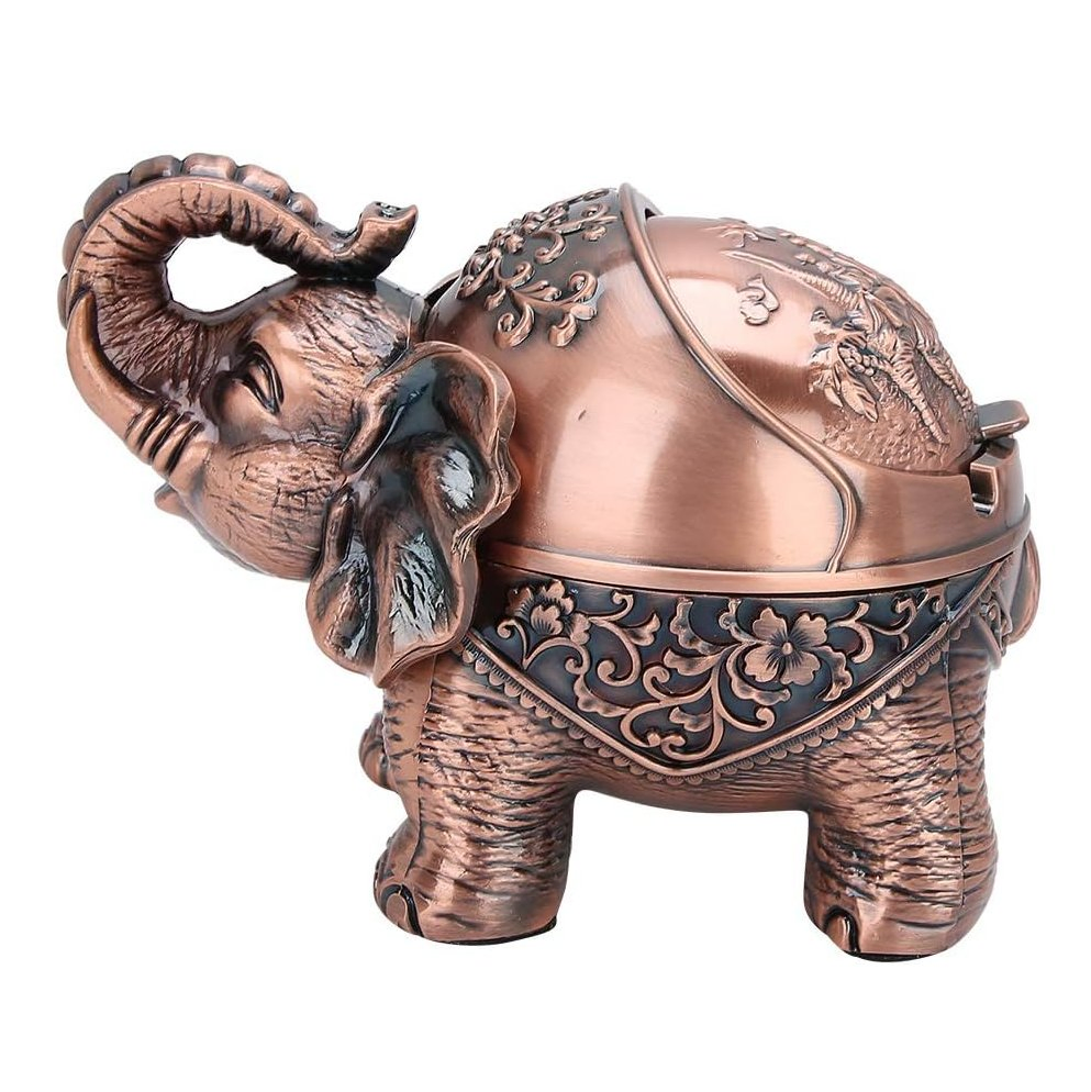 Crafted Elephant Animal Styles Design Classical Ashtray Bowl Gift Item Home Decor