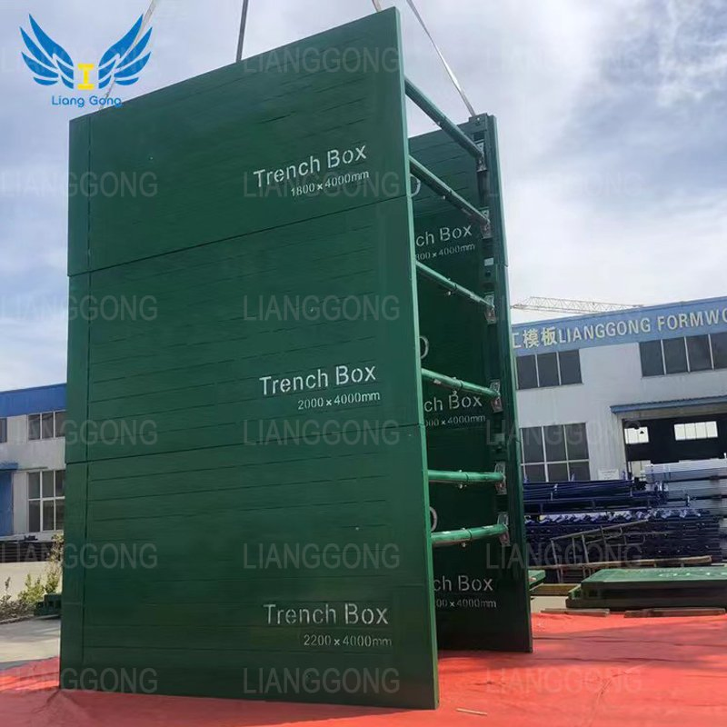 Lianggong Manufacture Steel Trench Box for Excavation Projects Trench Shoring Systems for Safety Work