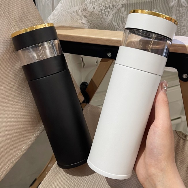 2025 Business Gift Tea Set Smart Temperature Tritan Infuser Thermal Water Bottle