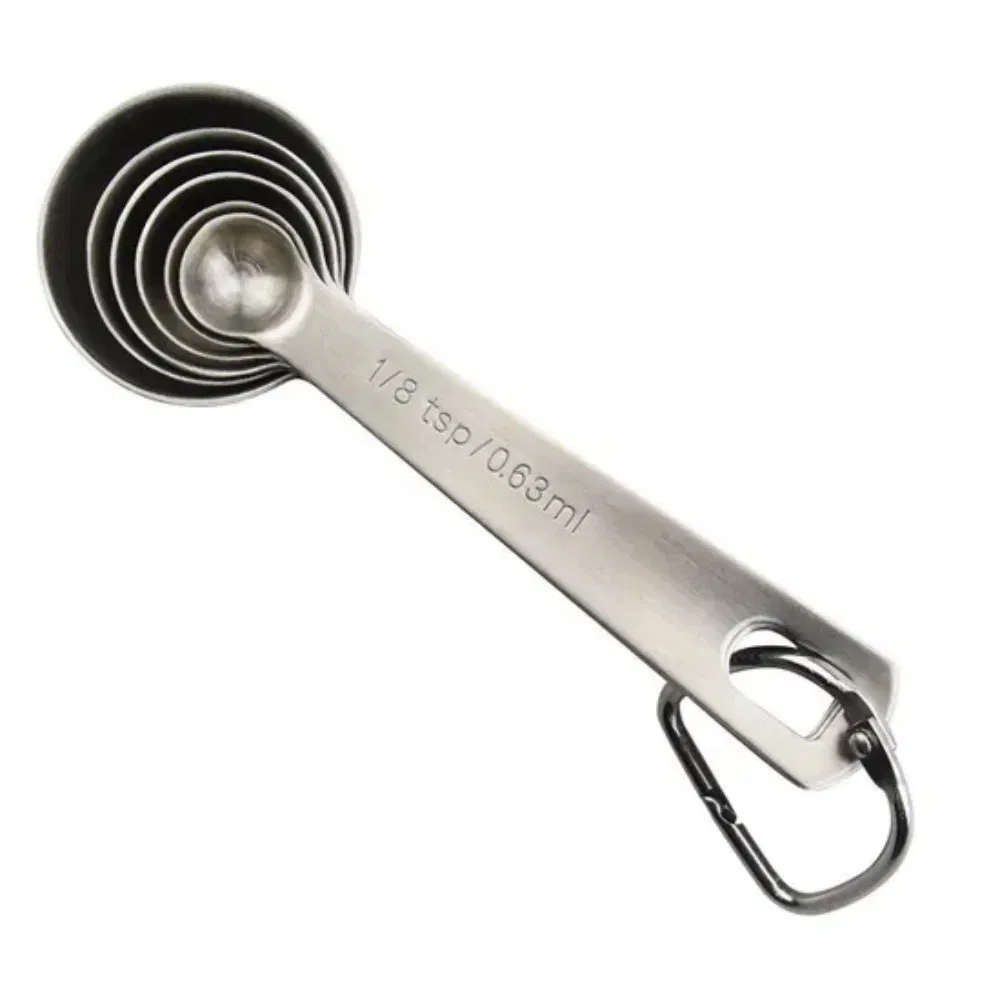 Best Metal Measuring Teaspoons Stainless Steel Measuring Spoons Hard Set of 6 (0.6ml, 1.25ml, 2.5ml, 5ml, 7.5ml, 15ml) Kw0010_1