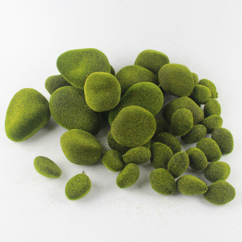 Камни декоративные с искусственным мхом Мосс Рокс