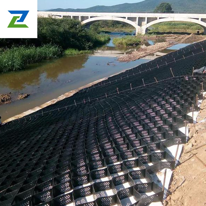 High Strength Gravel Grid Honeycomb Support Road Geocell with HDPE Hole for Slope Protection and Roadbed Reinforcement