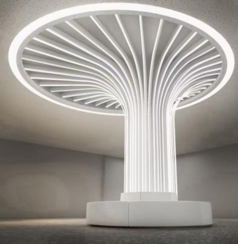 Customized Curved Cylindrical Aluminum Curtain Wall Shopping Mall Construction