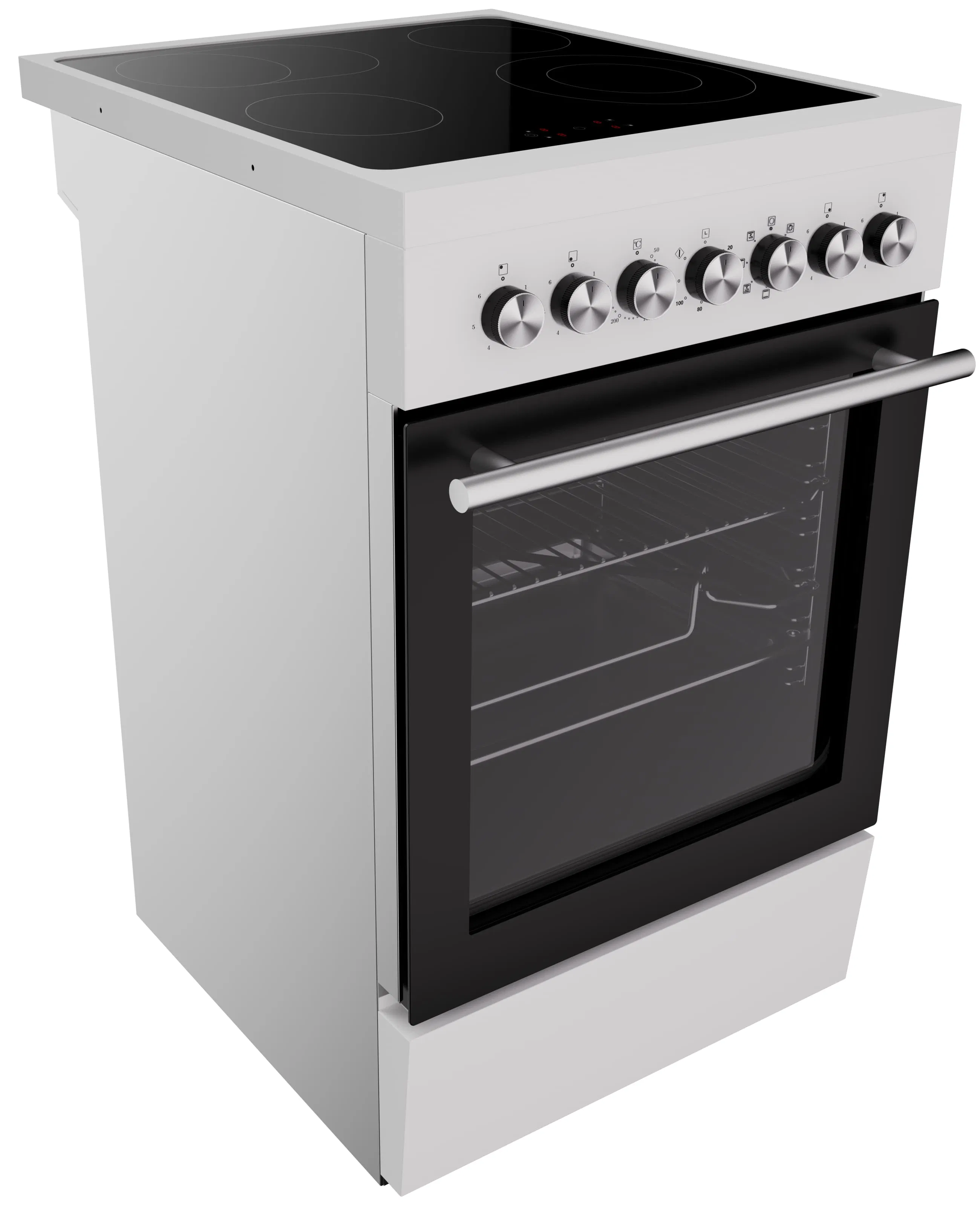 20 Inch Freestanding Electric Range with 4 Ceramic Burners and 2.3 Cu. FT. Single Oven Capacity with Mechanical Timer - White
