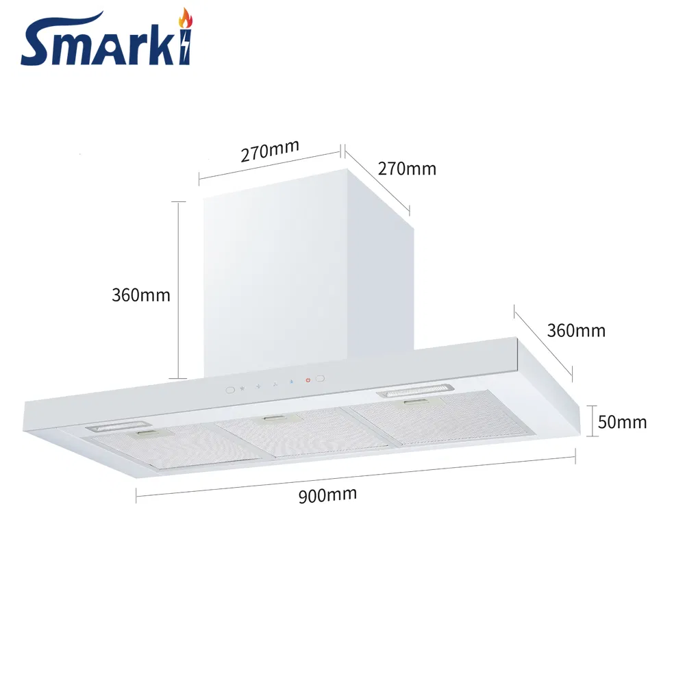 900mm T Shape Island Kitchen Wall Mounted Sensor Control Range Hood