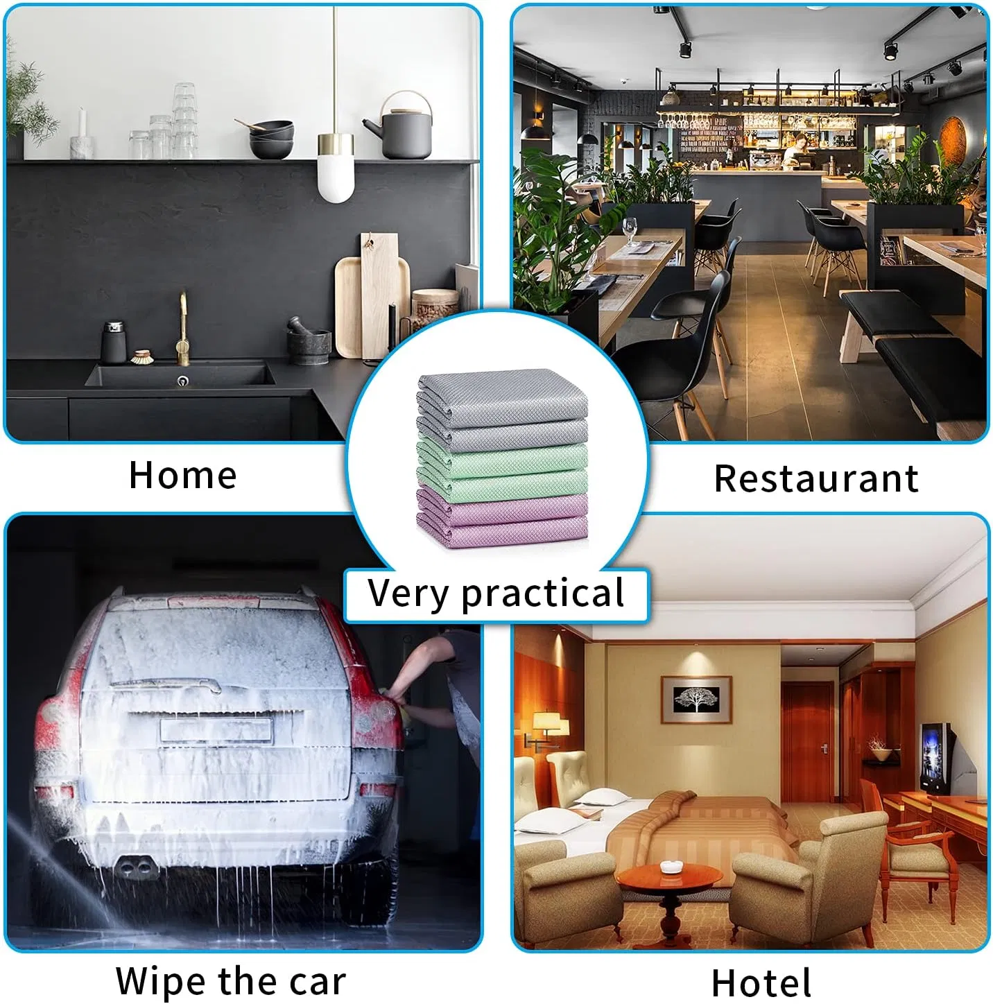 Brighthomey Mirror Cleaning Cloth Miracle for Stainless Steel Wine Glass Polishing Towels