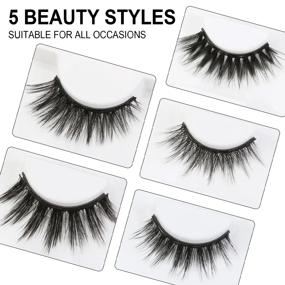 Cheap False Mink Volume Eyelash Individual Extension Wholesale DIY Magnetic Fake Silk Eye Lash Kit