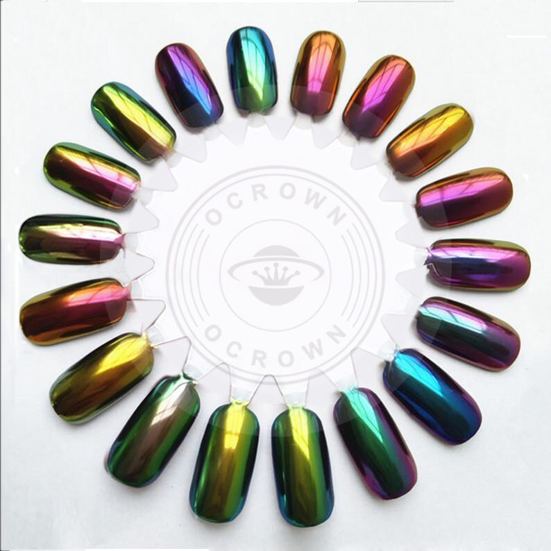 Nail Decoration Chrome Mirror Effect Chameleon Pigment Powder