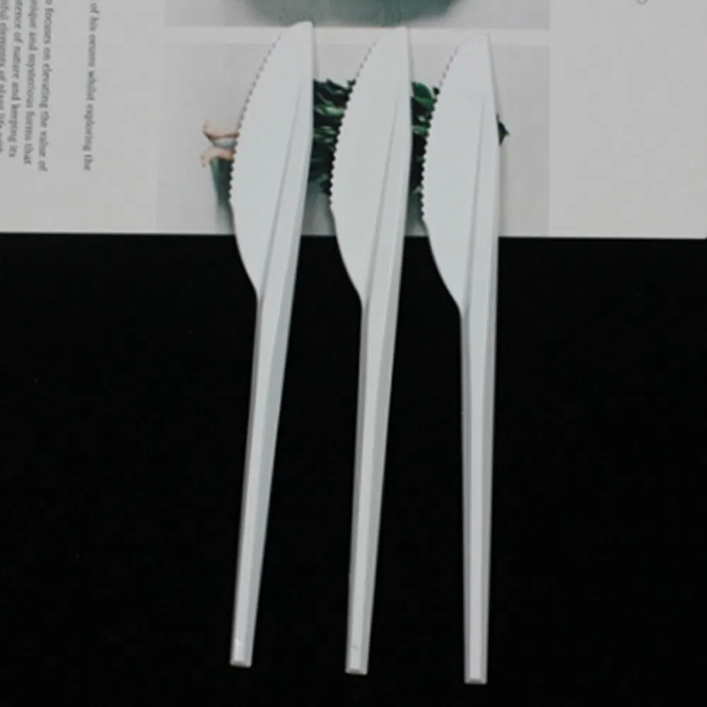 60mm 2g White Disposable PS Plastic Knife Plastic Cutlery Disposable Utensils