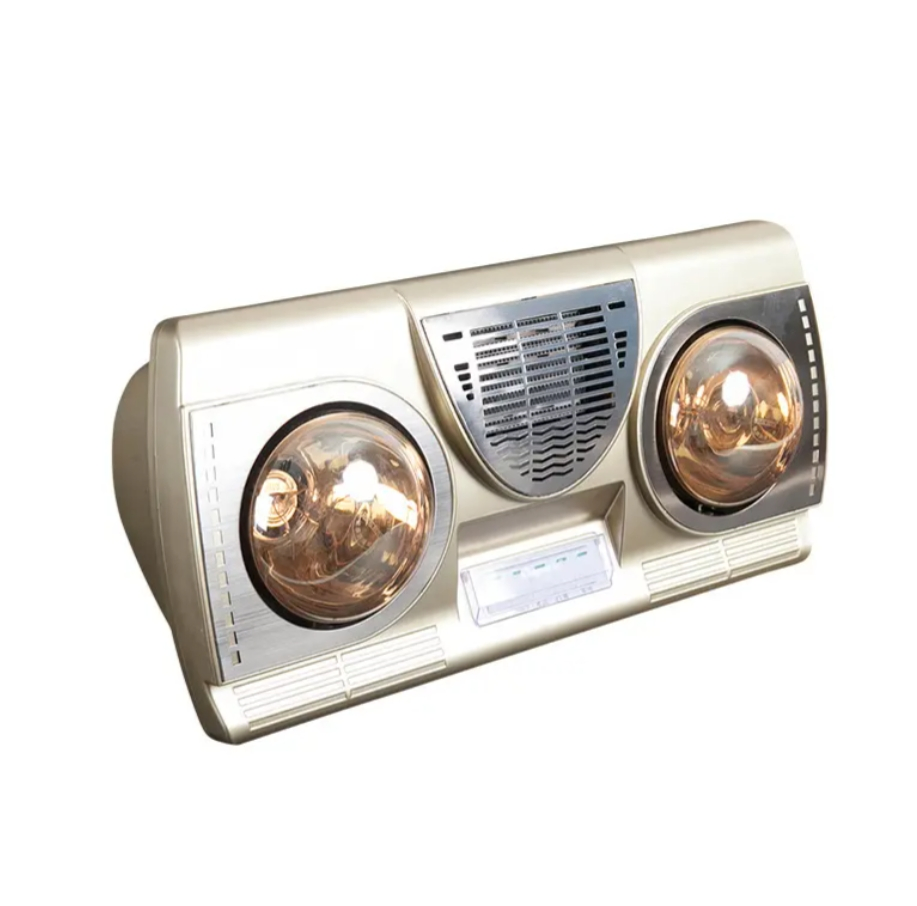 Infrared 2 Heating Lamps Bathroom Heater Plus Exhaust Fan Bathroom Wall Heater