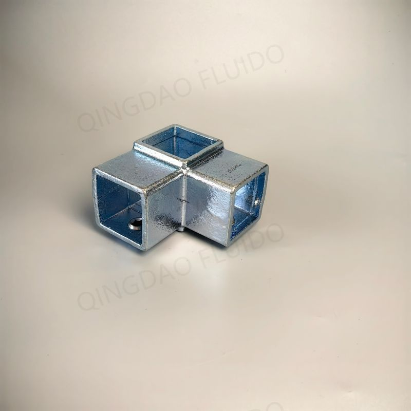 Galvanized Square Pipe Connector 40mm Clamp