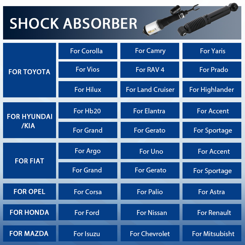 Premium 4x4 Suspension Shock Absorber for Toyota Tundra with 2-Inch Lift