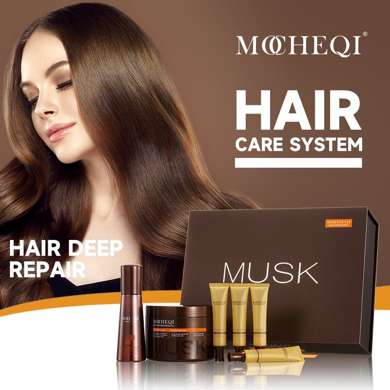 Natural Hair Treatment Set Hair Essence Lotion Hair Mask Nourishing Repair Custom Label OEM