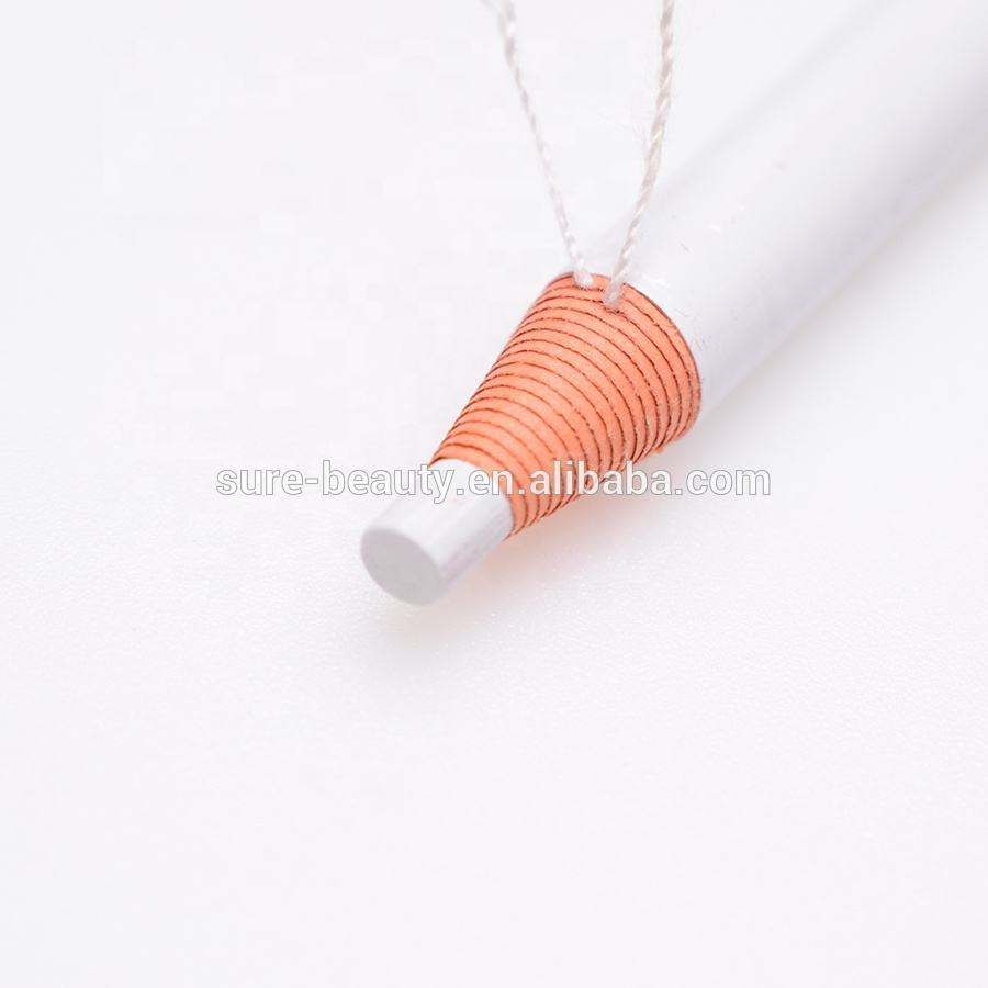 Private Label Pull Line White Eyebrow Pencil for Permanent Makeup