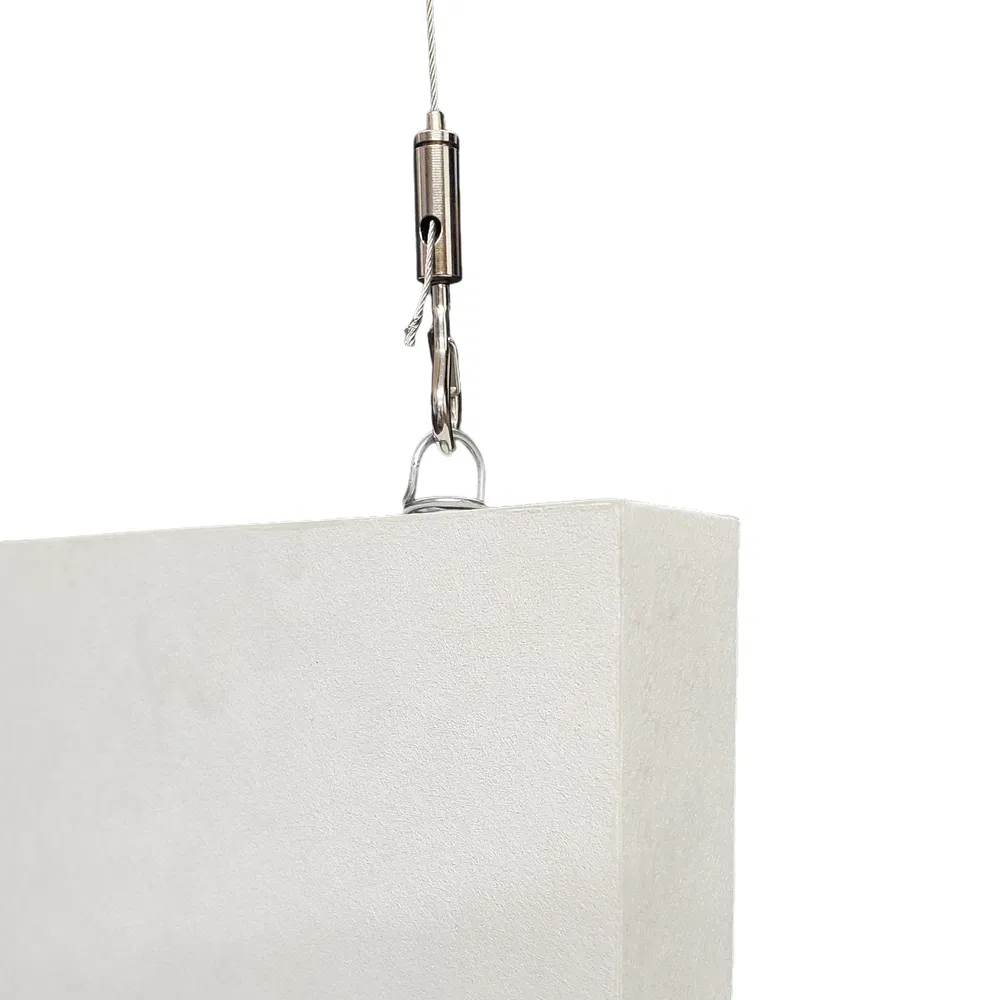 Fiberglass Wool Baffle Ceiling Panels High Nrc 0.9 Fireproof A2