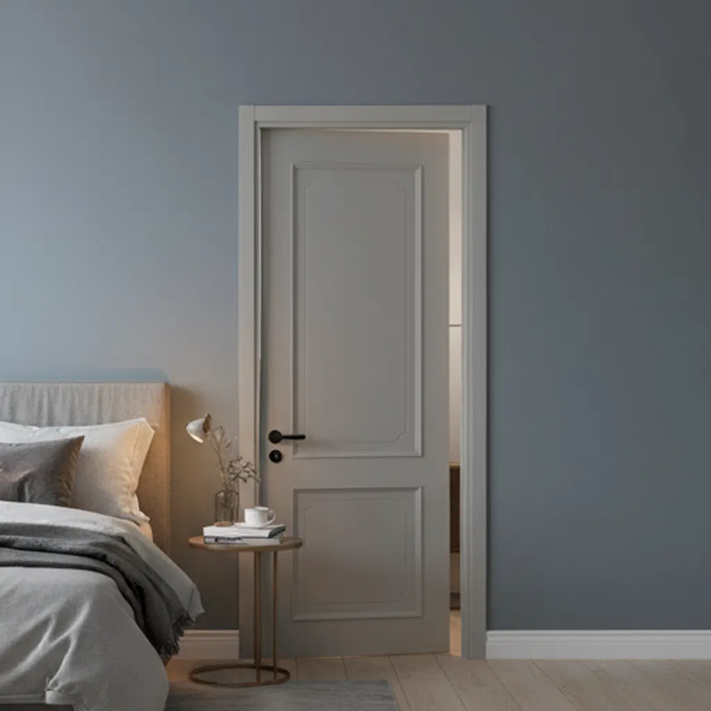 Finished Wood Plastic Composite Majoys Customized Insectproof WPC/PVC Door with Door Lintel