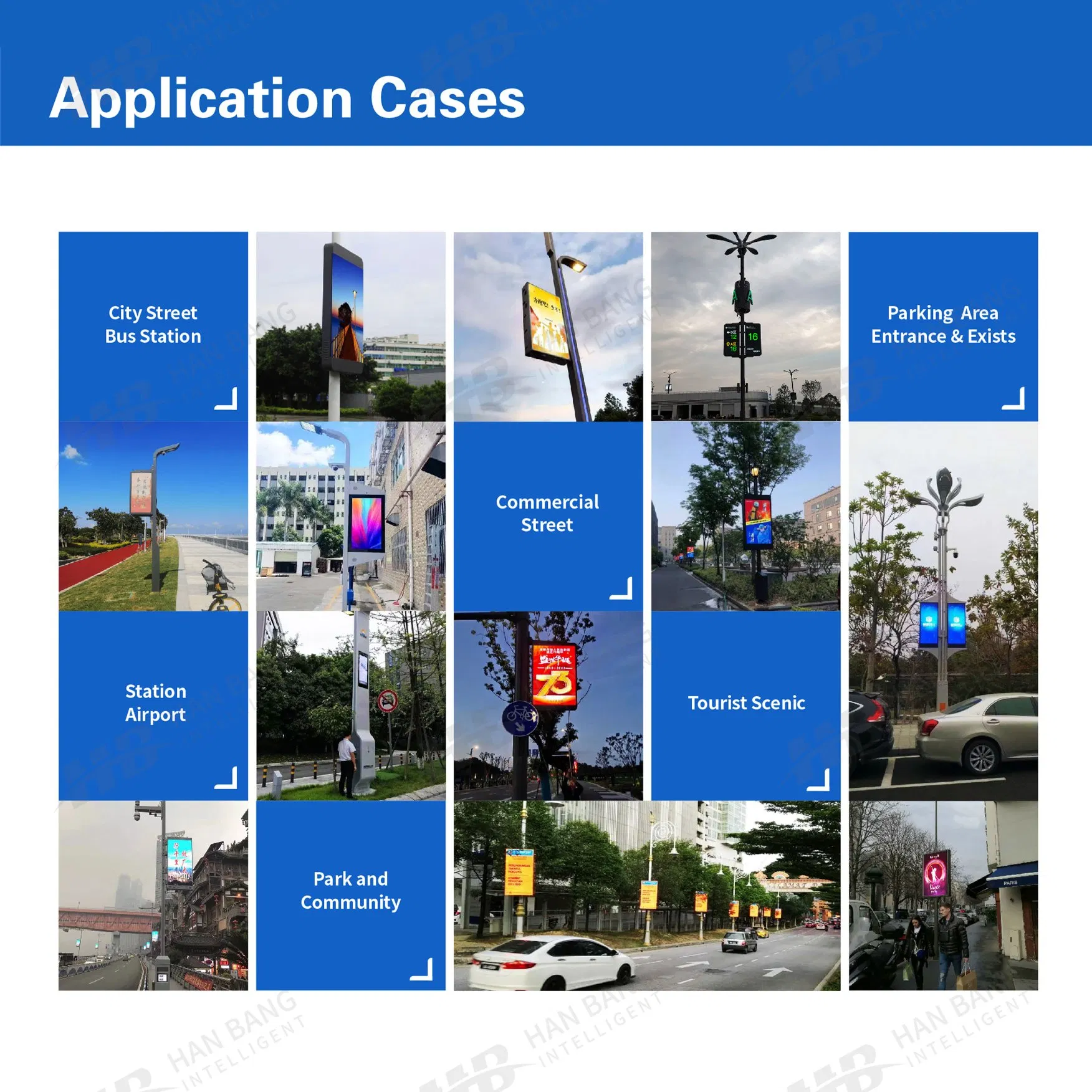 10.1/21.5/32 Inch Remote-Management Advertising Street Pole LCD Screen Digital Signage